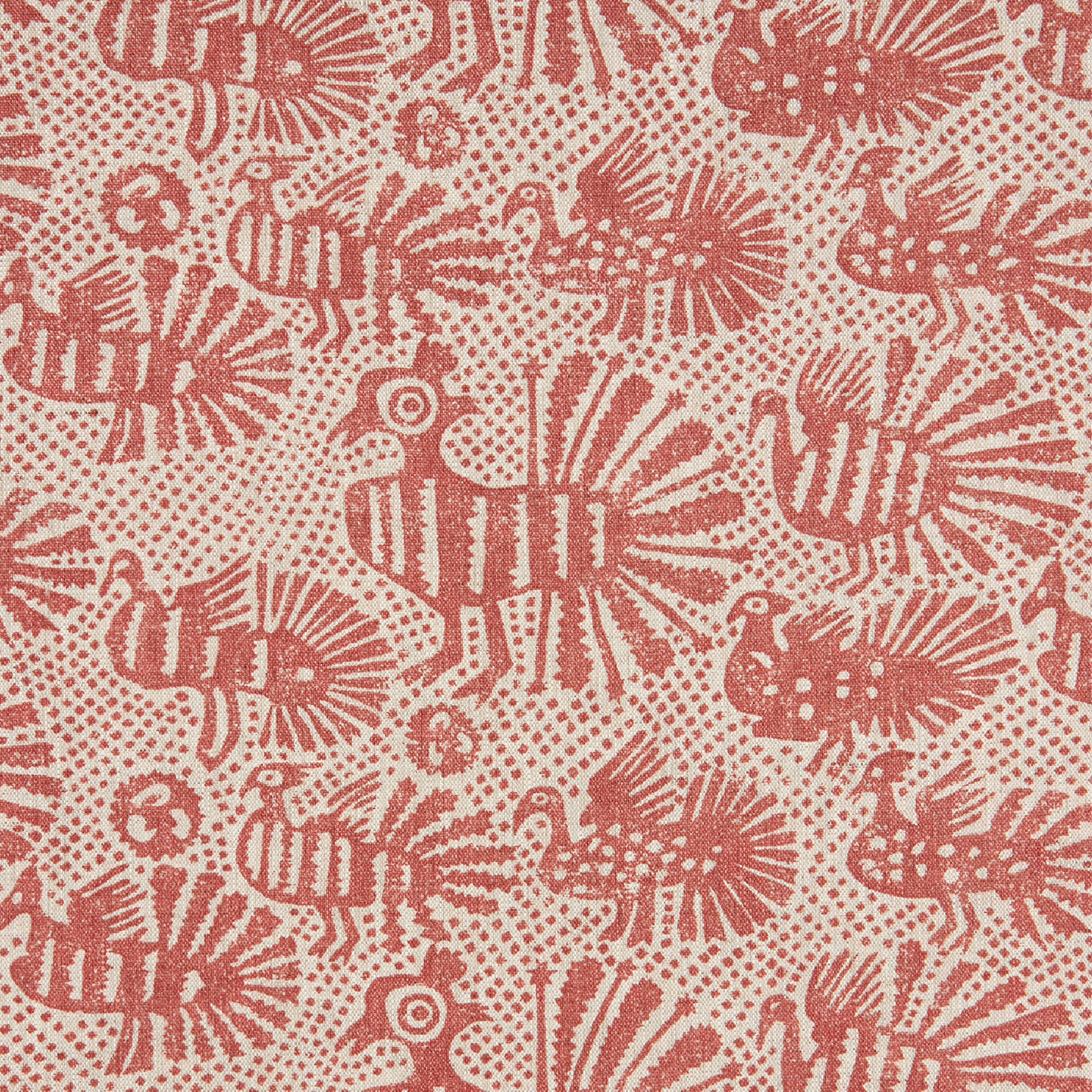 Sirin Dual Use Printed Linen Terracotta/Natural