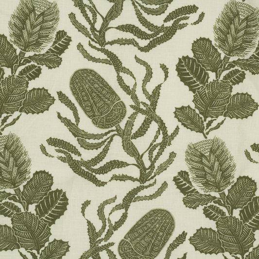 Cape Botanical Dual Use Printed Linen Botanical Green/Oyster