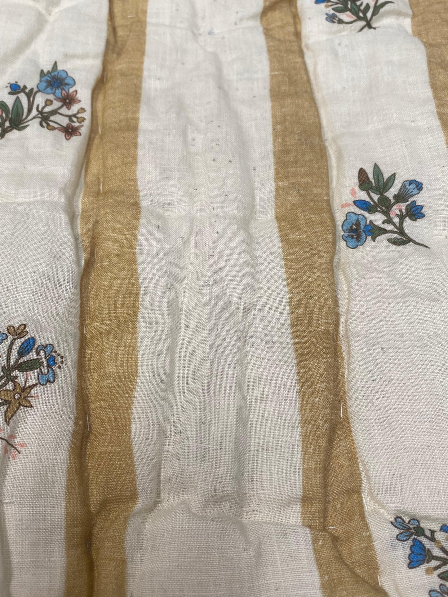Sample Eiderdown Flax & Field Flower Posy Stripe Ochre