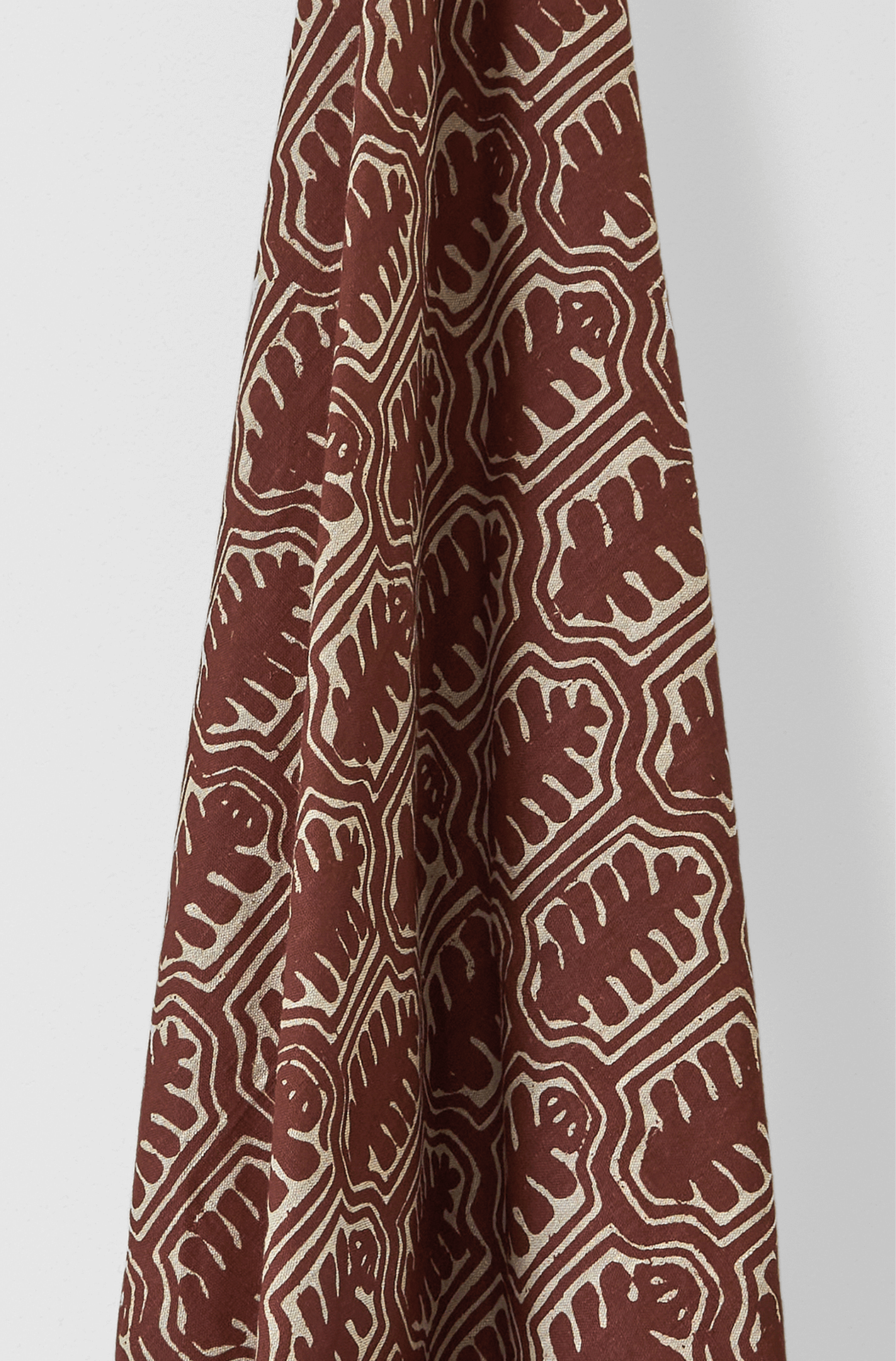 Inuit Dual Use Printed Linen Rust/Natural
