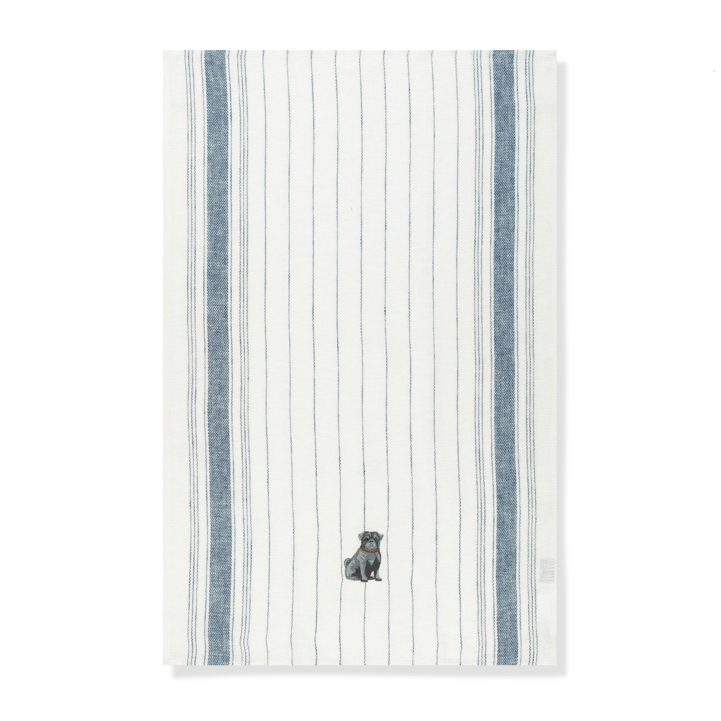 Kitchen Towel with Pug Embroidery
