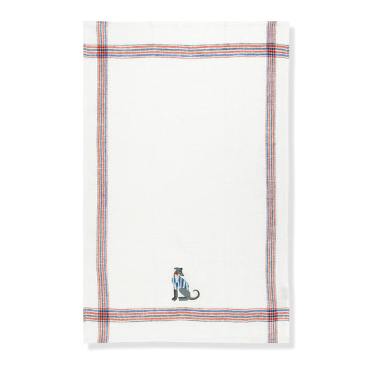 Kitchen Towel with Lurcher Embroidery