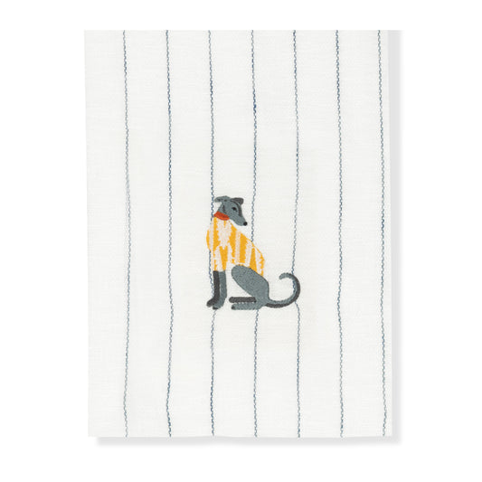 Kitchen Towel with Lurcher Embroidery