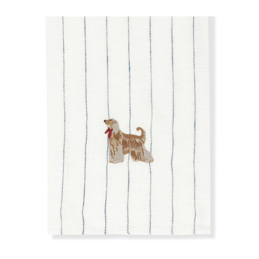 Kitchen Towel with Afghan Hound Embroidery