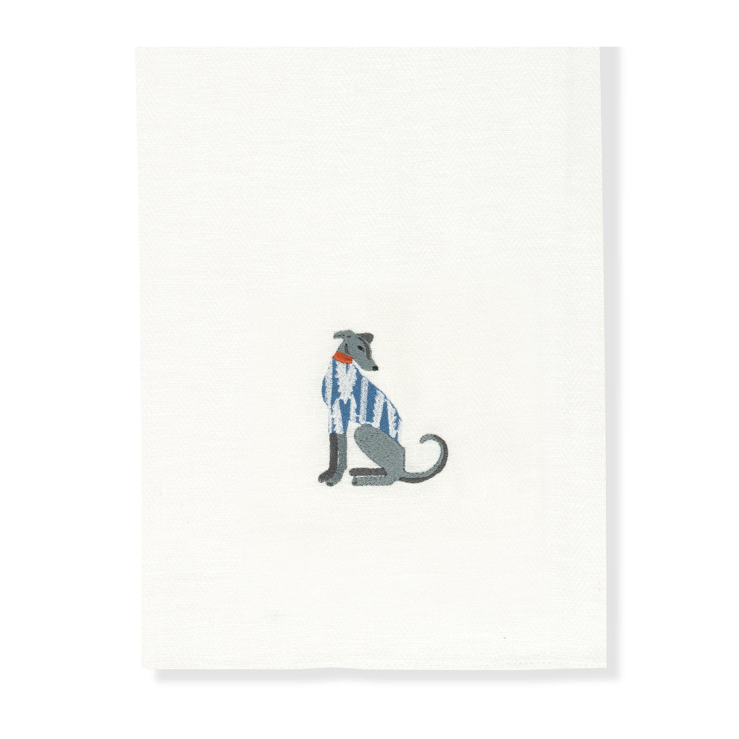 Kitchen Towel with Lurcher Embroidery