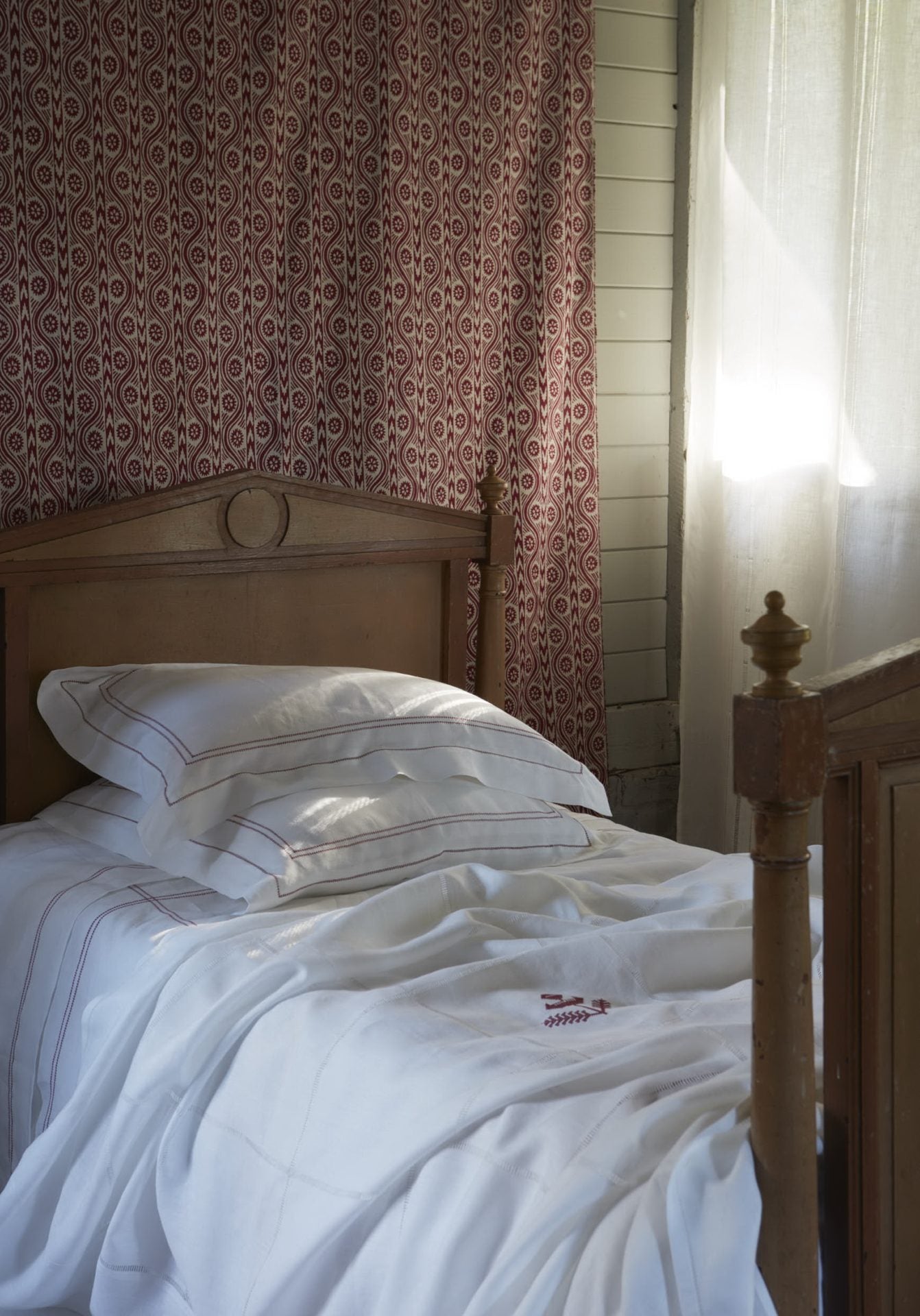 Ladder Stitch Squares Bed Cover