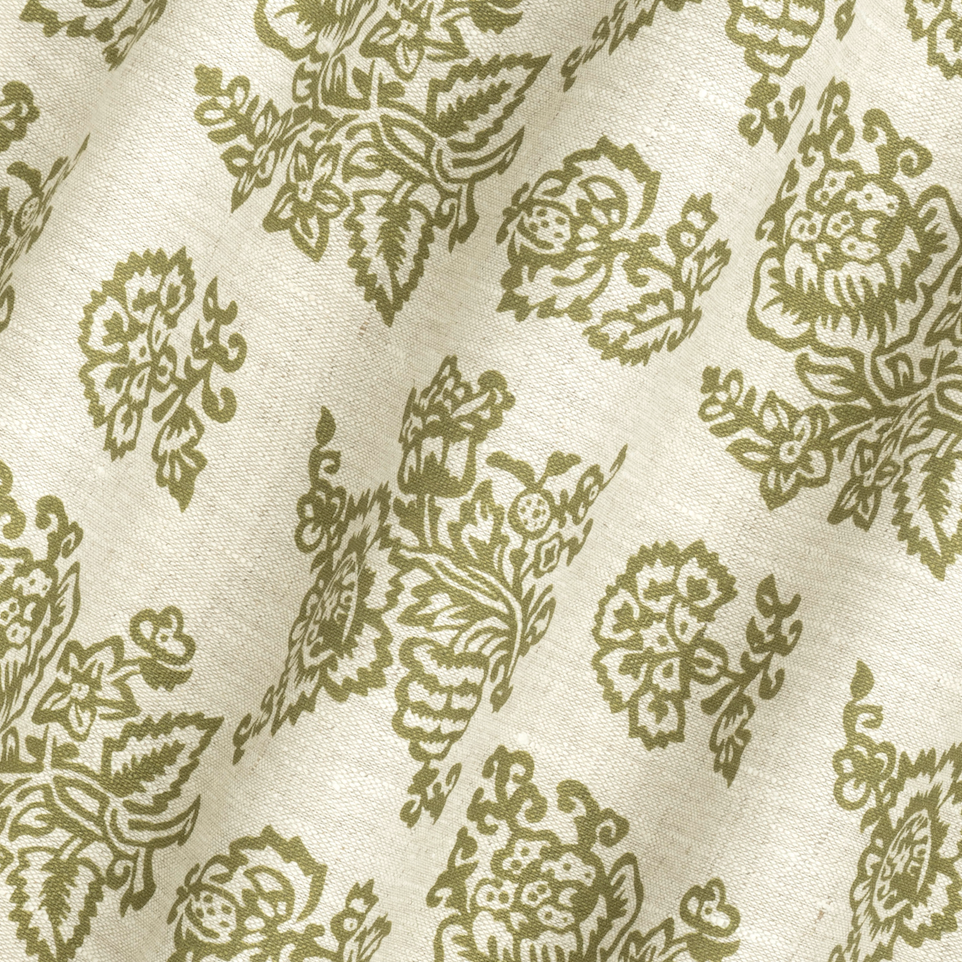 Flora Dual Use Archive Print in Fern Green/Natural