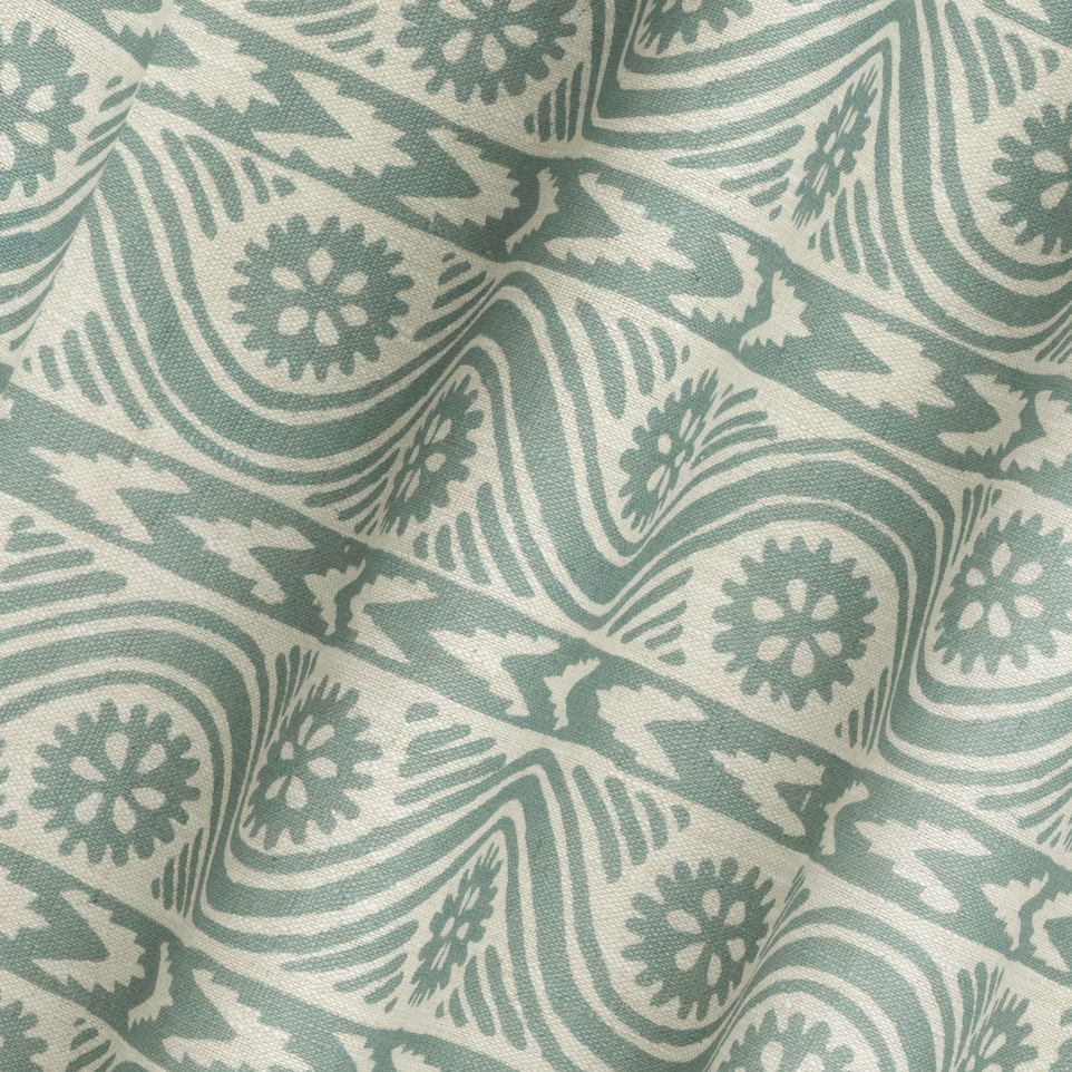 Ruslan Dual Use Archive Print in Teal/Natural