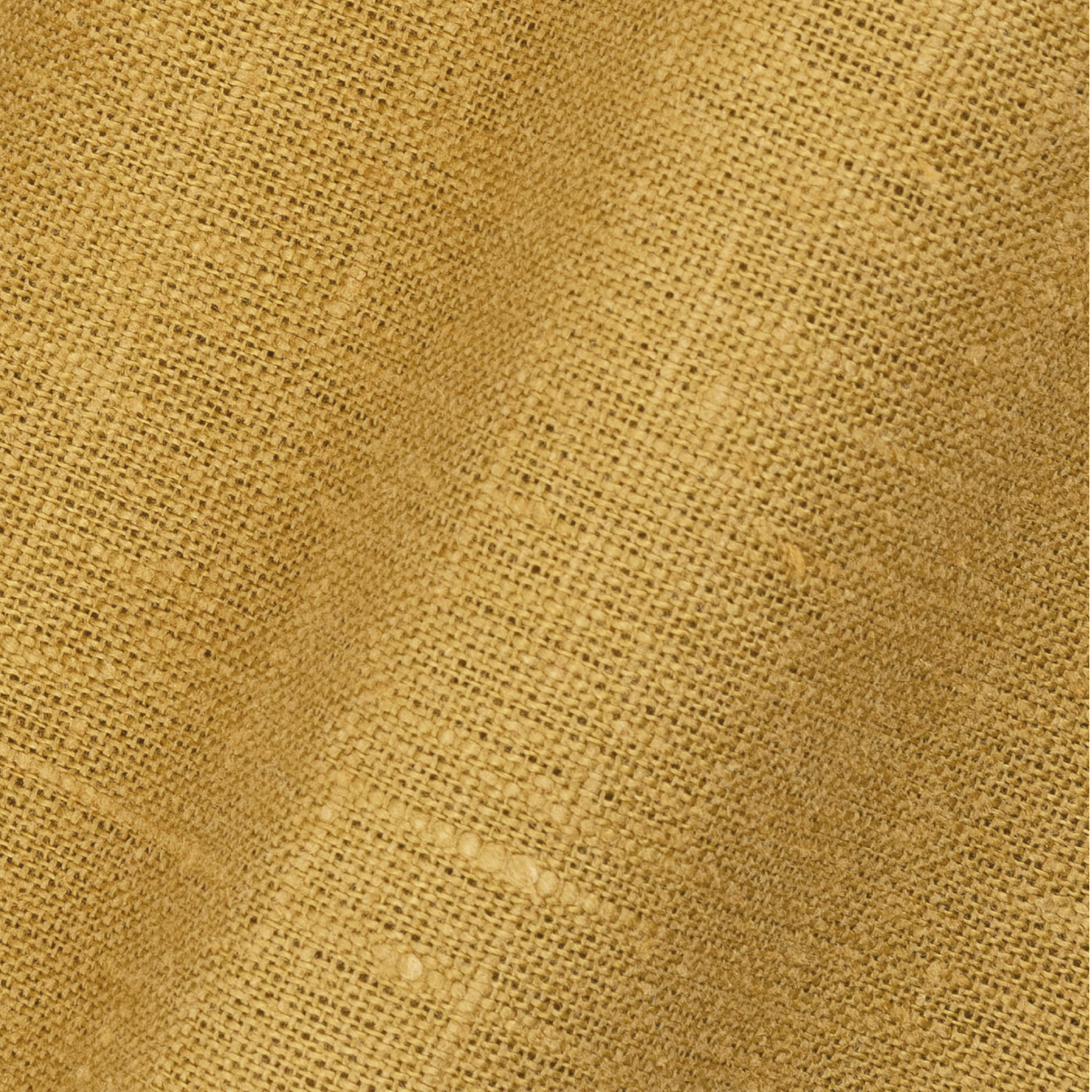 detail of light weight plain linen in old gold colour