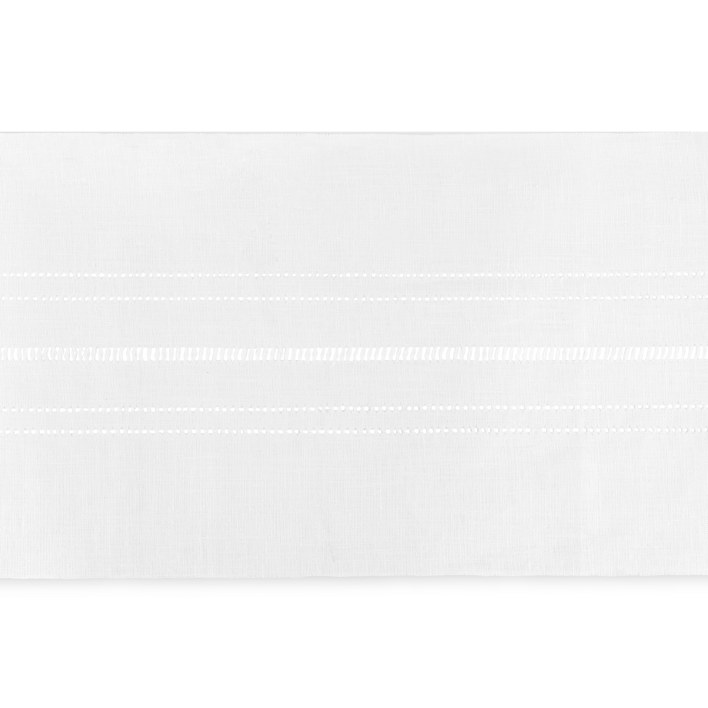 Drawn Thread Lambrequin Ladder & Hemstitch Rows Ivory White