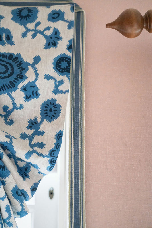 Folkloric Stripe Braid in Delft Blue