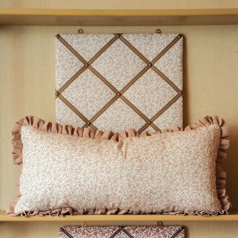 Pomegranate Dual Use Printed Linen Tawny Gold/Oyster