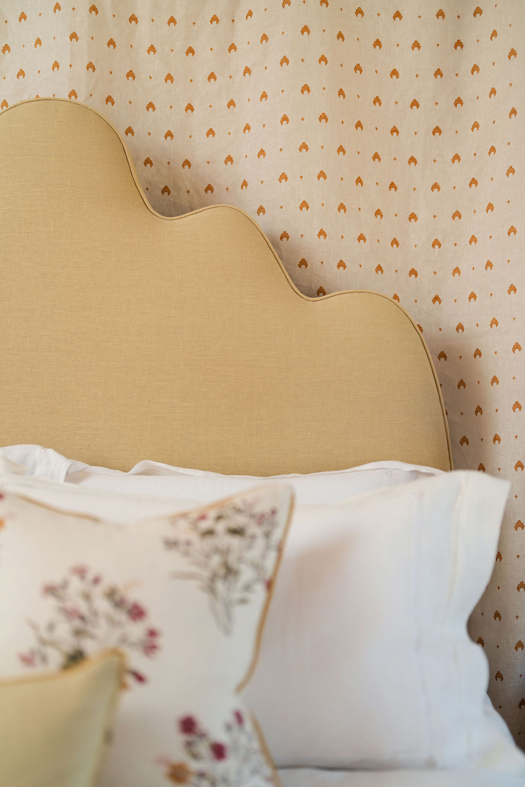 Kokoshnik Printed Voile Linen Old Gold/Oyster