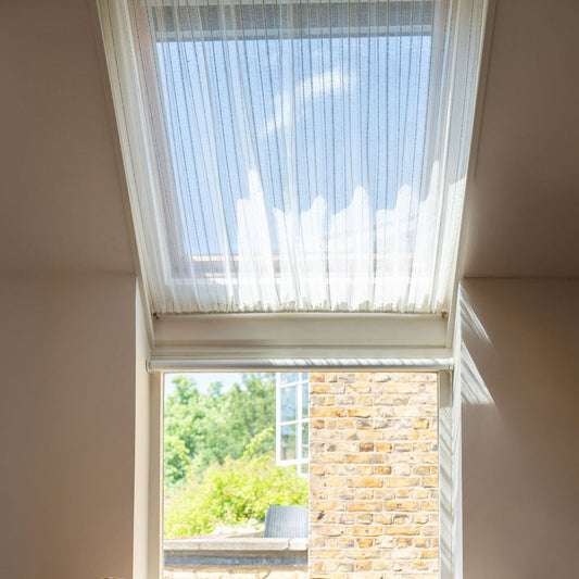 Textured Stripe Sheer Linen (White/Natural)