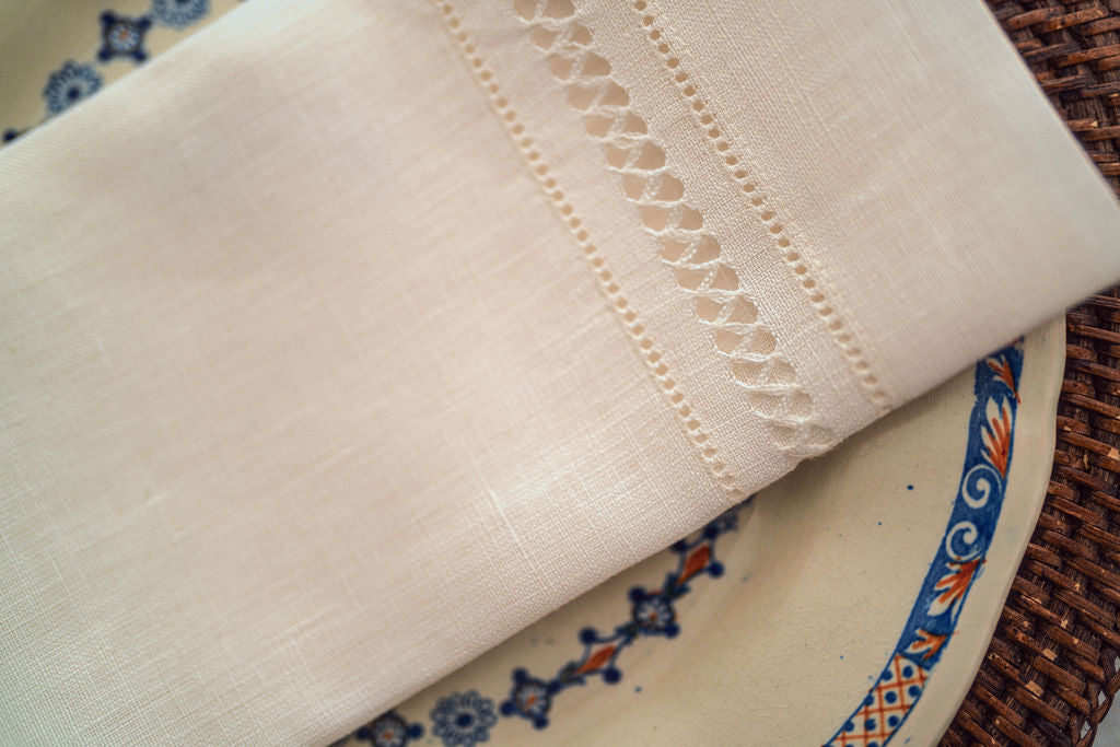 Set of 6 Large Diamond Stitch Napkins
