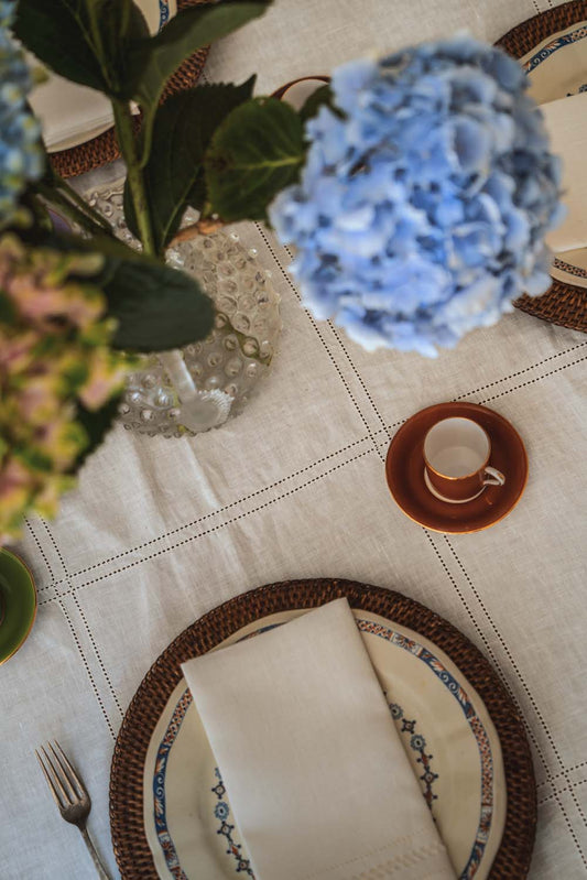 Double Hemstitch Check Tablecloth