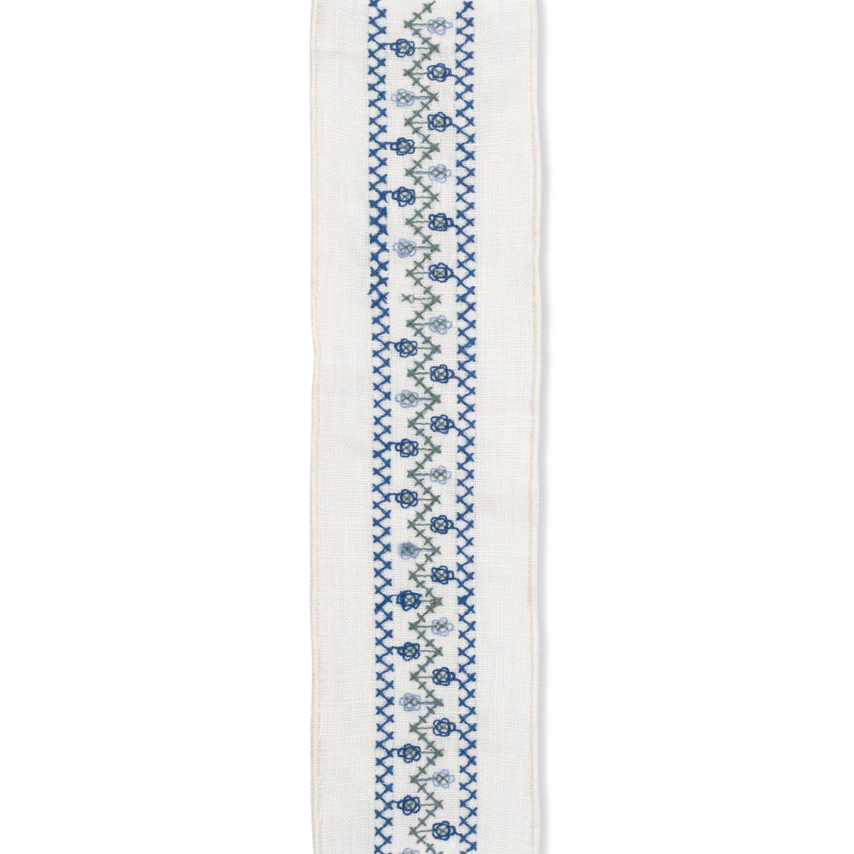 Sample - Volga x Tess Newall Trellis Cross Stitch Braid ~ Cornflower