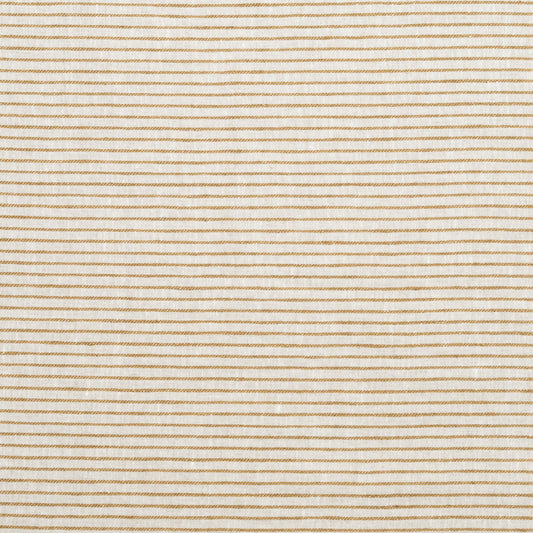 Sample - Textured Stripe Linen (Horizontal stripes) Old Gold/Natural