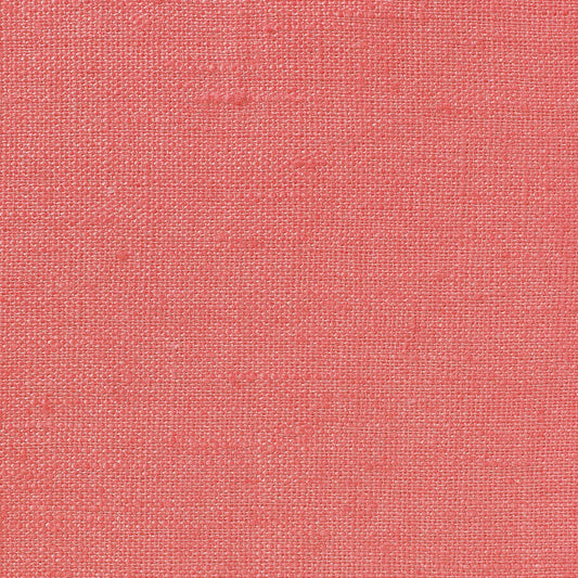 Paper-Backed Light Weight Plain Linen Wallcovering Coral