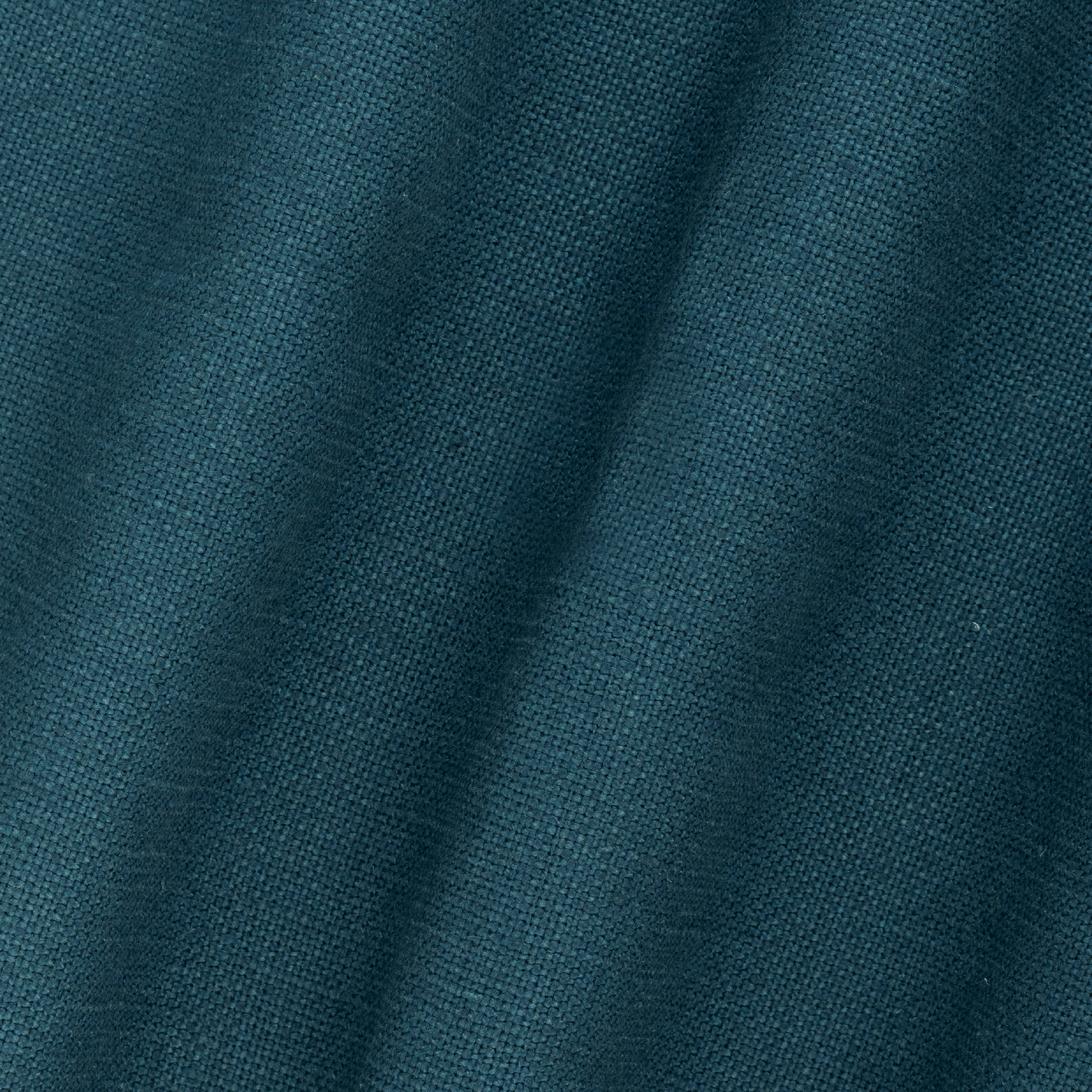 Detail image of mid weight plain linen in berlin blue