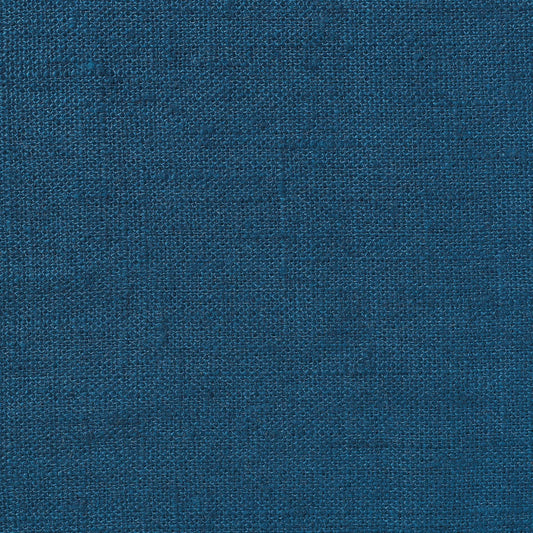 Paper-Backed Light Weight Plain Linen Wallcovering Prussian Blue