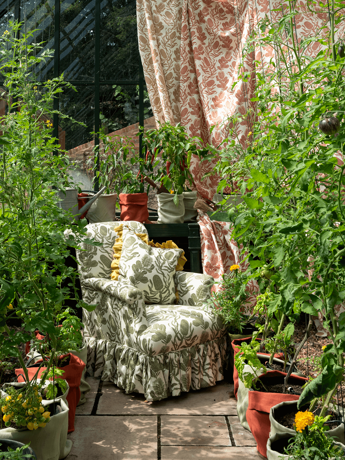 Boudoir Scroll Armchair with Frill