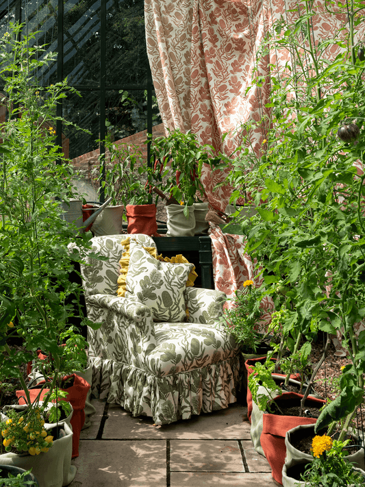 Boudoir Scroll Armchair with Frill