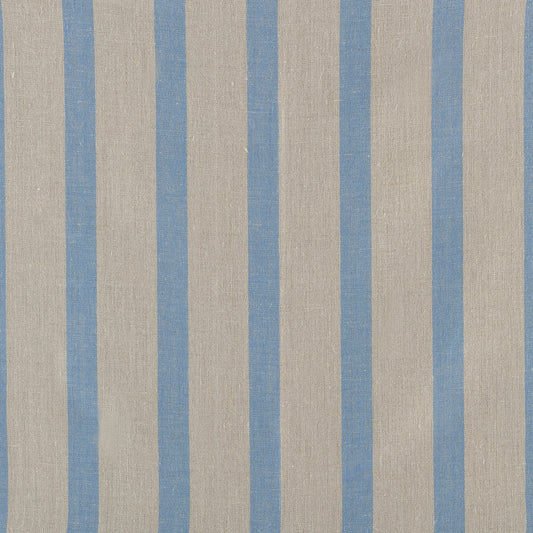 Sample - Bold Stripe Linen Cornflower Blue/Natural