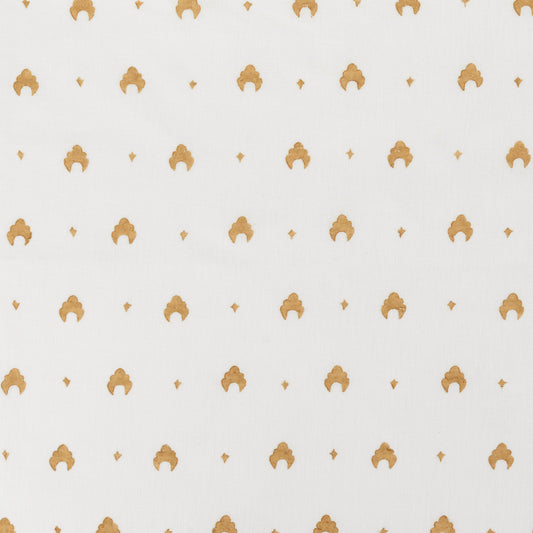 Sample - Kokoshnik Printed Voile Linen Old Gold/Oyster
