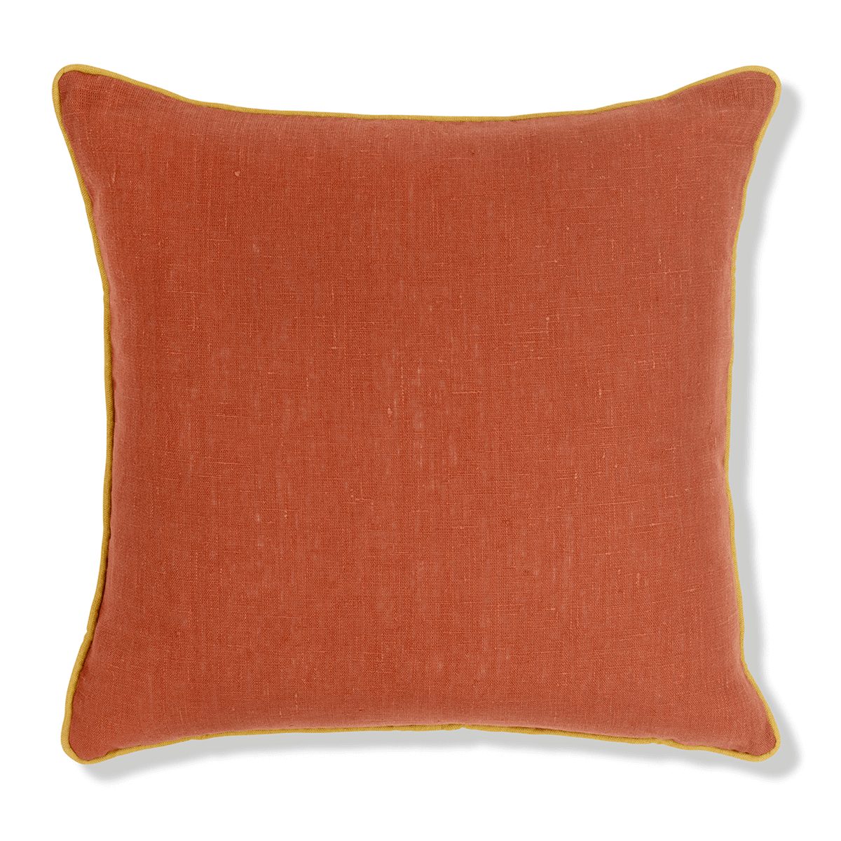 Carnival Terracotta Cushion with Ochre Piping