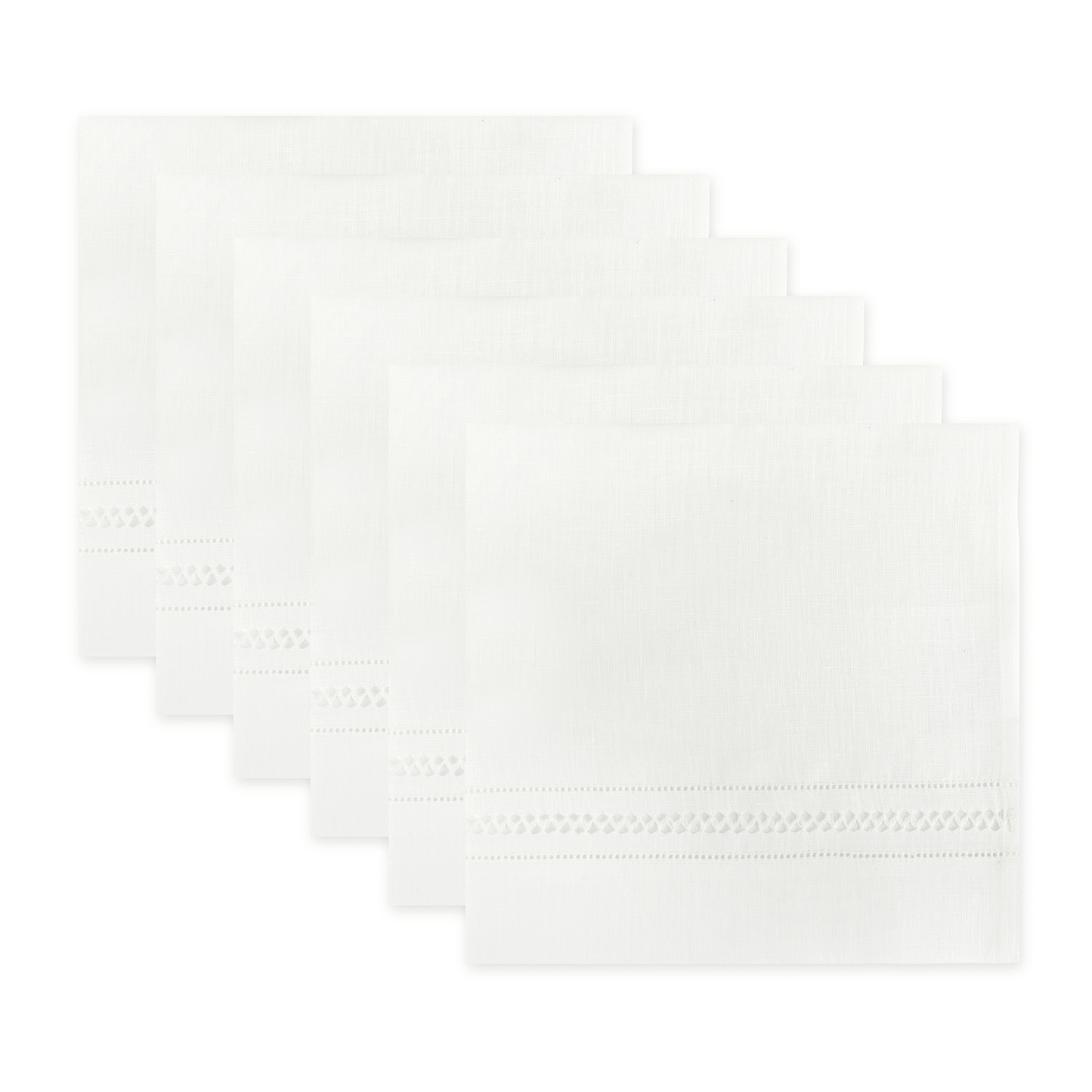 Set of 6 Large Diamond Stitch Napkins