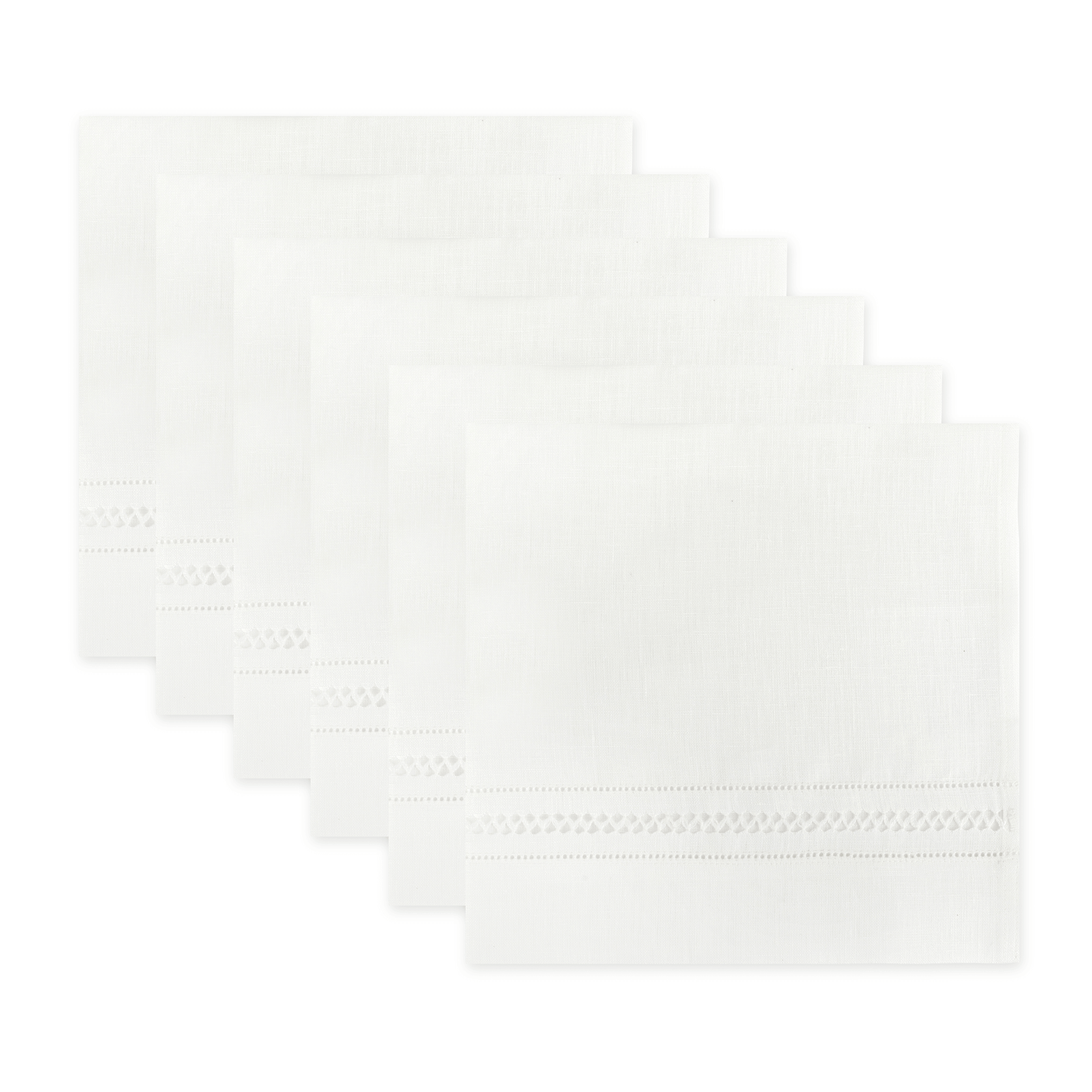 Set of 6 Large Diamond Stitch Napkins