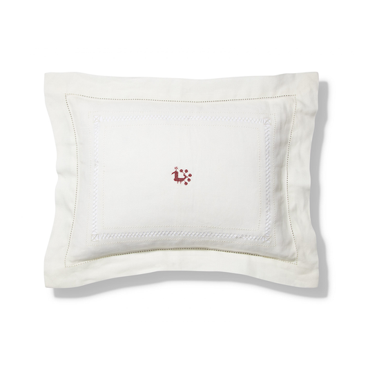 Small Ivory White Diamond Stitch Pillowcase