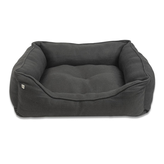 Dog Bed Herringbone Charcoal