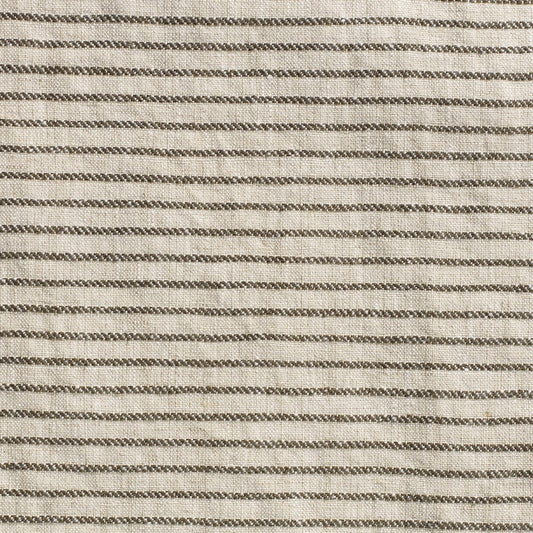Textured Stripe Linen (Horizontal stripes) Charcoal/Natural