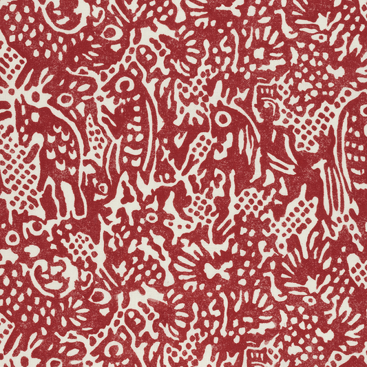 Alyosha Dual Use Archive Print in Volga Red and Ivory White