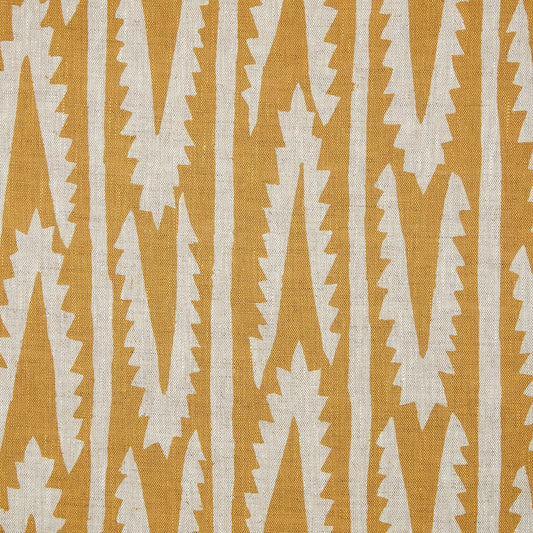 Sample - Shashka Dual Use Printed Linen Ochre/Natural