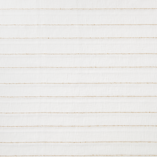 Textured Stripe Sheer Linen (White/Natural)