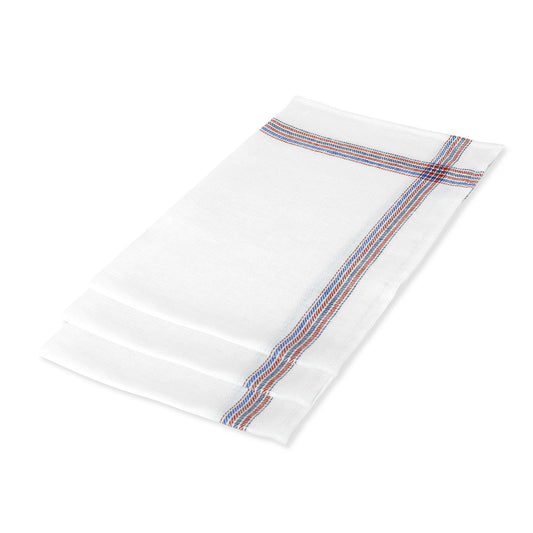 Tea Towels Bundle of 3 French Border Red & Blue