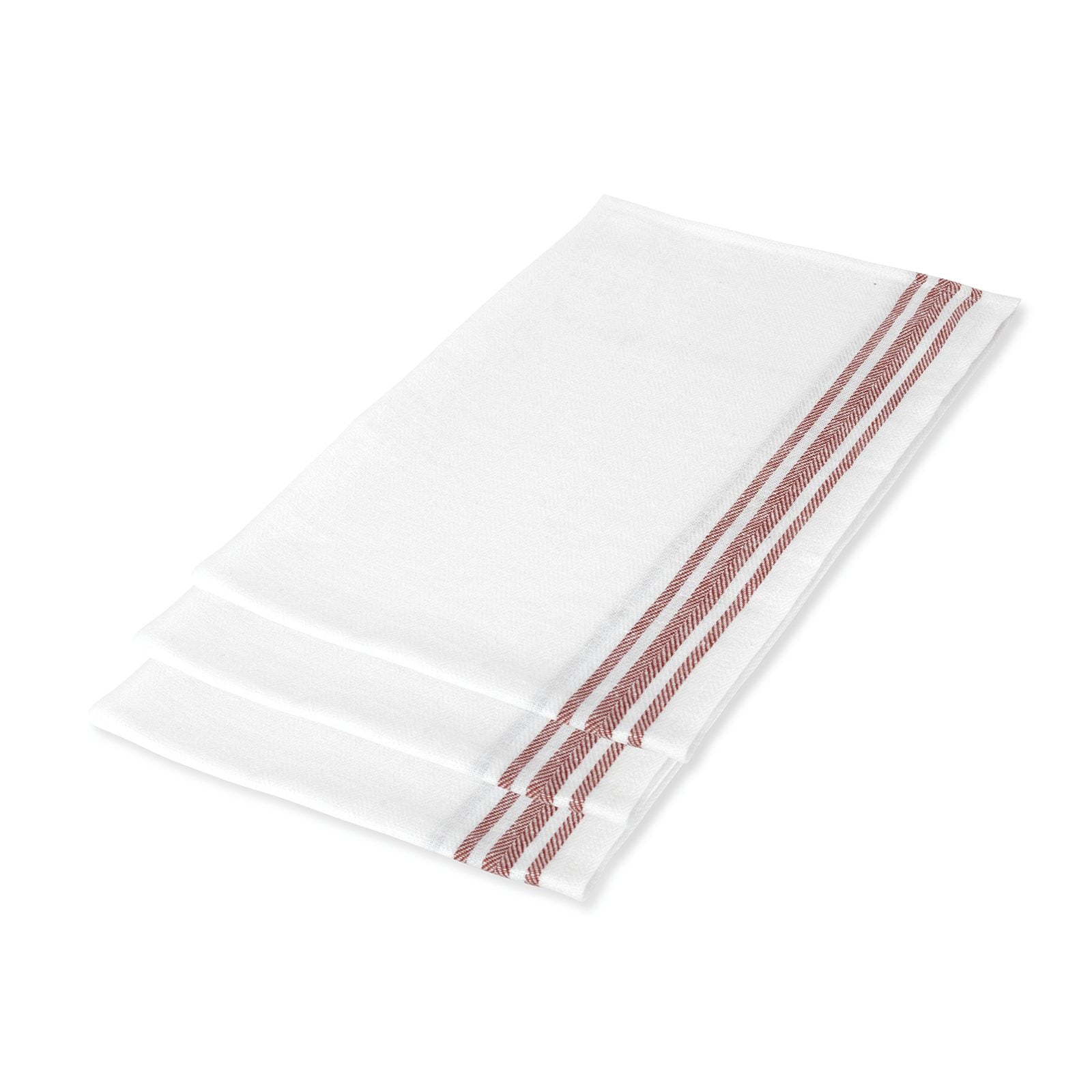 Tea Towels Bundle of 3 French Red Stripe