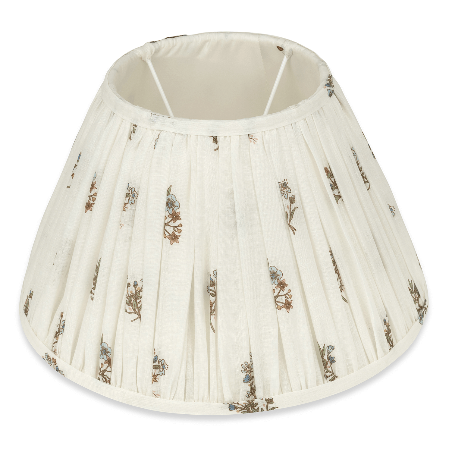 Hand Pleated Empire Lampshade in Printed Voile