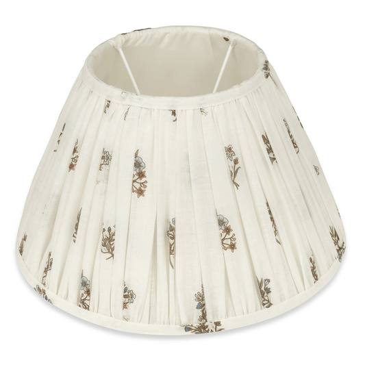 Hand Pleated Empire Lampshade in Printed Voile
