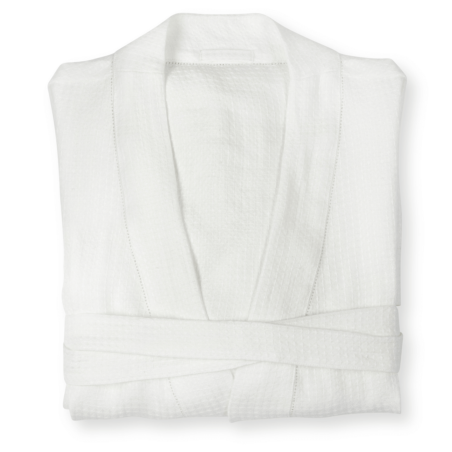 Liège Robe in Ivory White Waffle with Ivory White Hemstitch