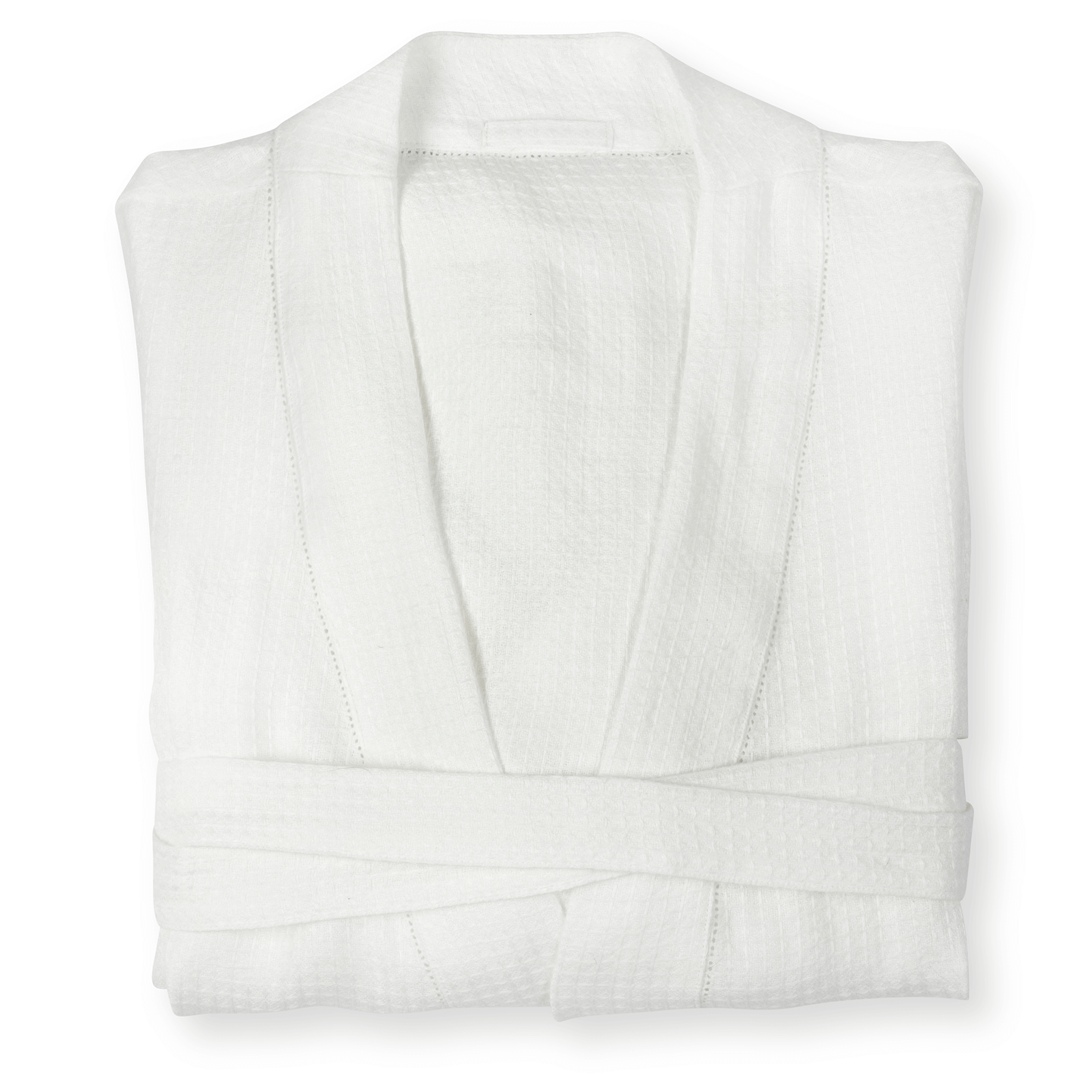 Liège Robe in Ivory White Waffle with Ivory White Hemstitch