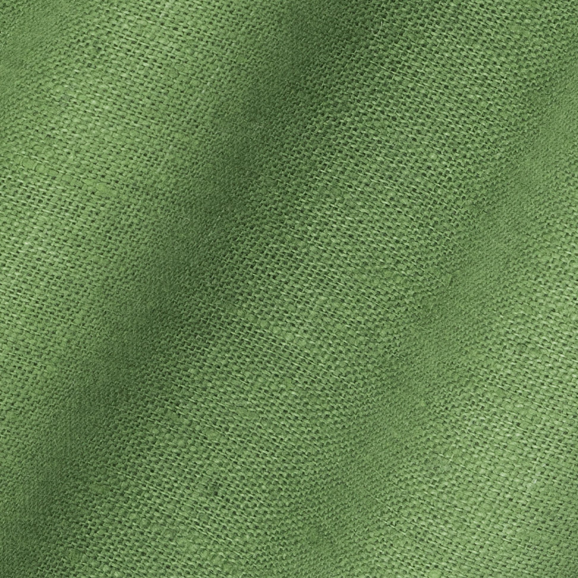 detail of light weight plain linen in constantia green