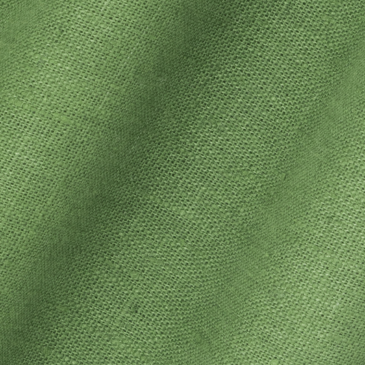 detail of light weight plain linen in constantia green