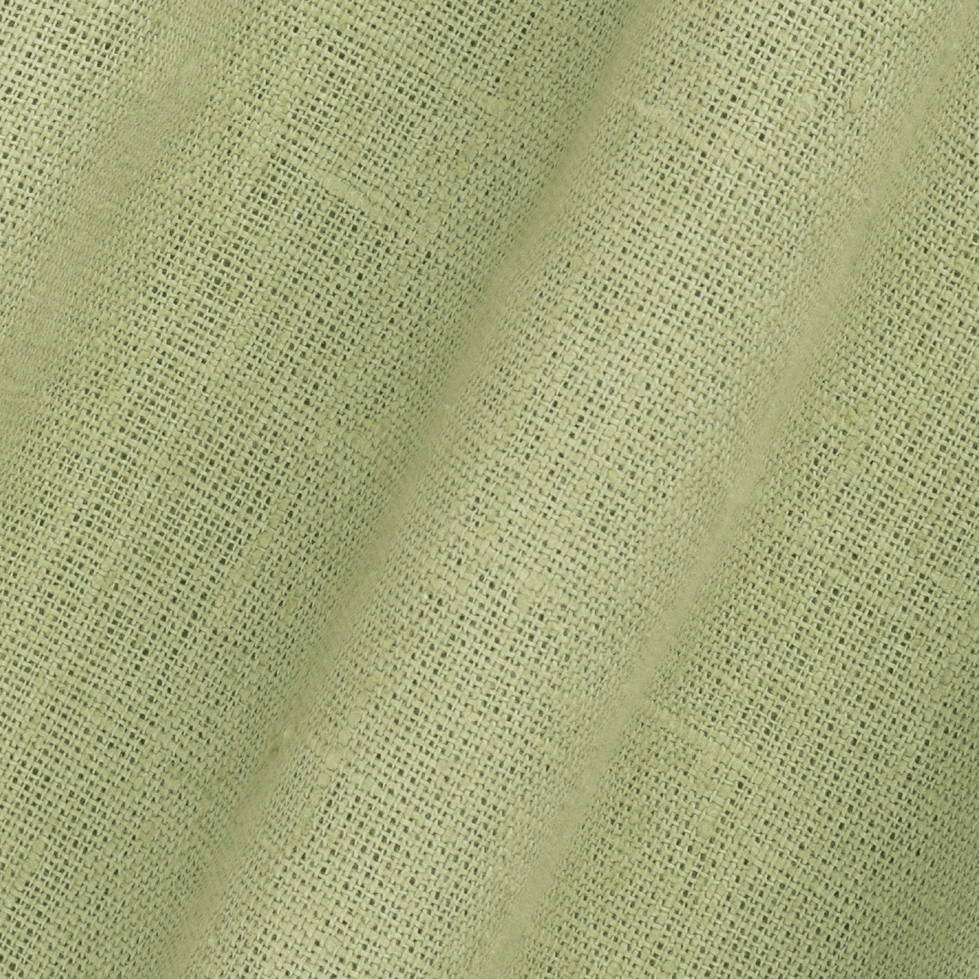 detail image of light weight plain linen in eucalyptus