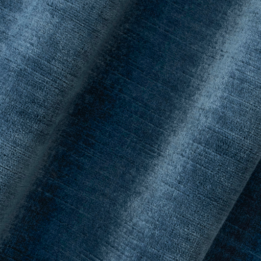 Detail image of venetian linen velvet in midnight blue