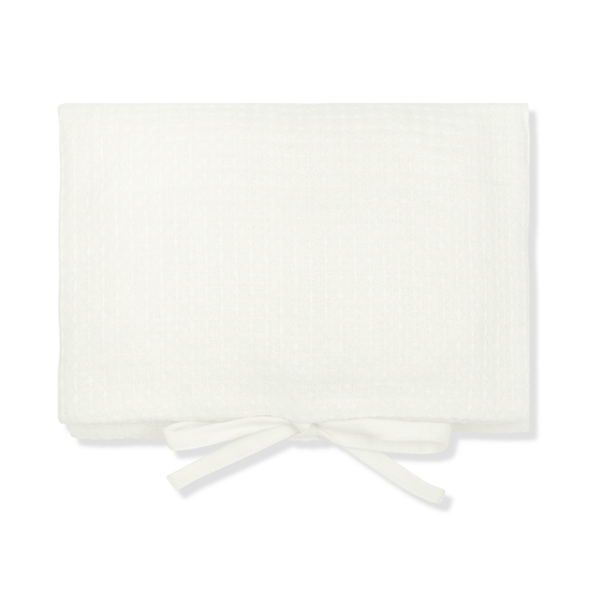 Nappy Bag in Ivory White Waffle