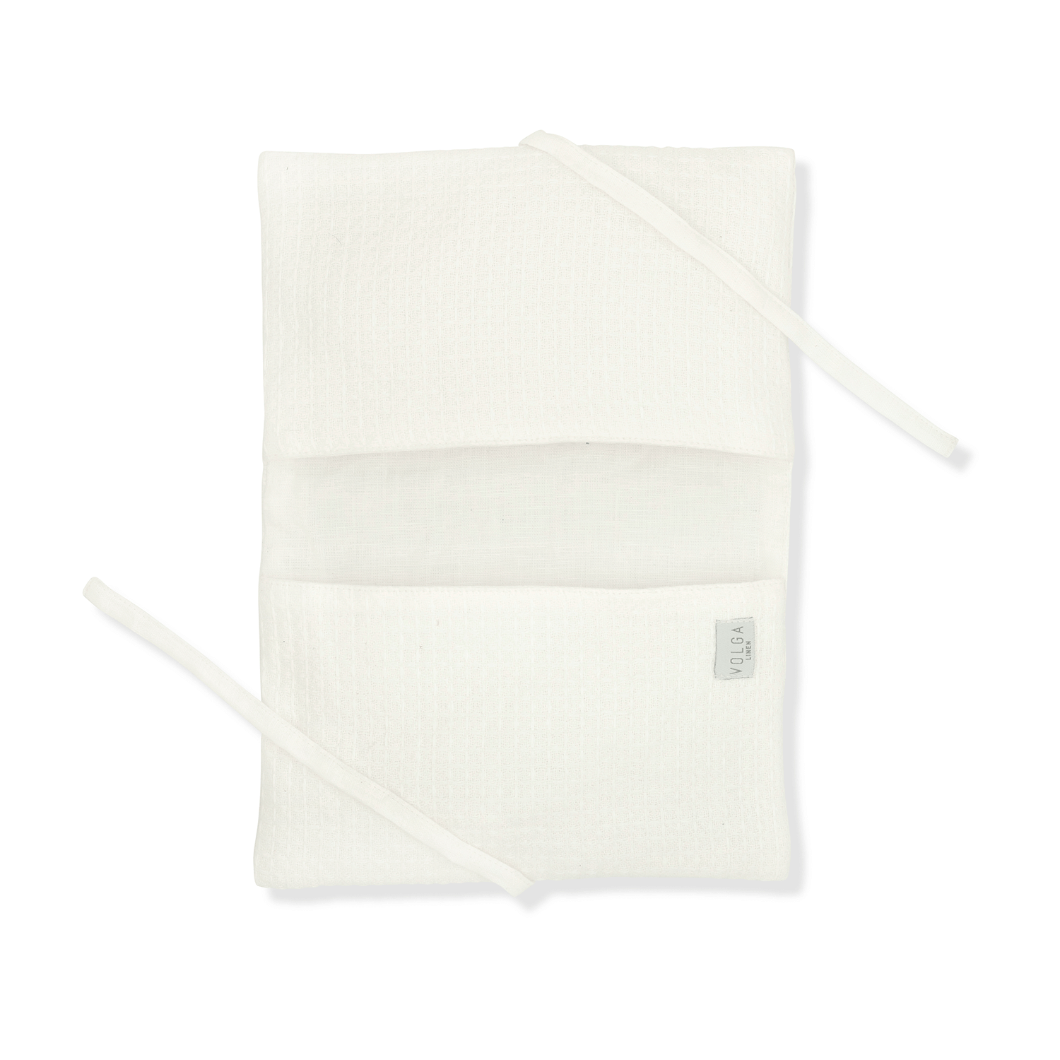 Nappy Bag in Ivory White Waffle